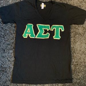 Alpha Sigma Tau / AST Black Standards Vneck Tshirt